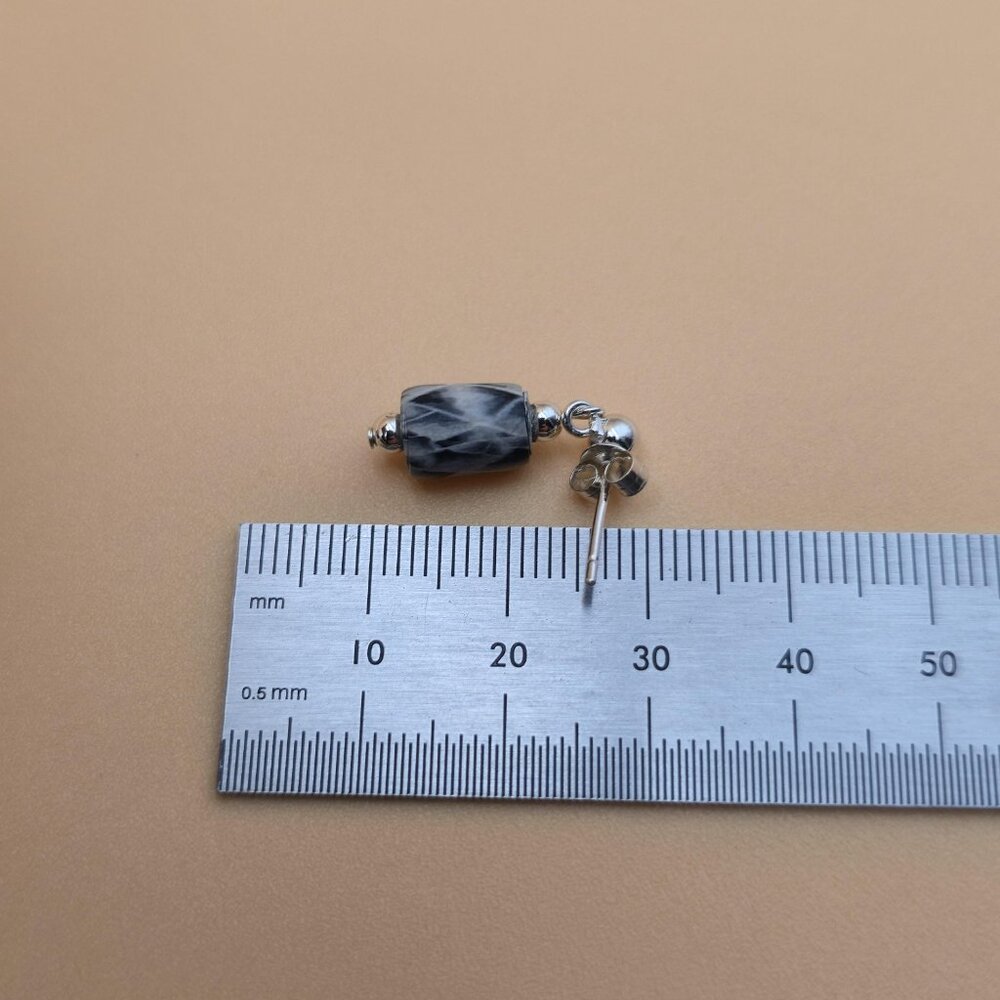 Sterling Silver Odd Pattern Small Dangle Earrings… - image 4